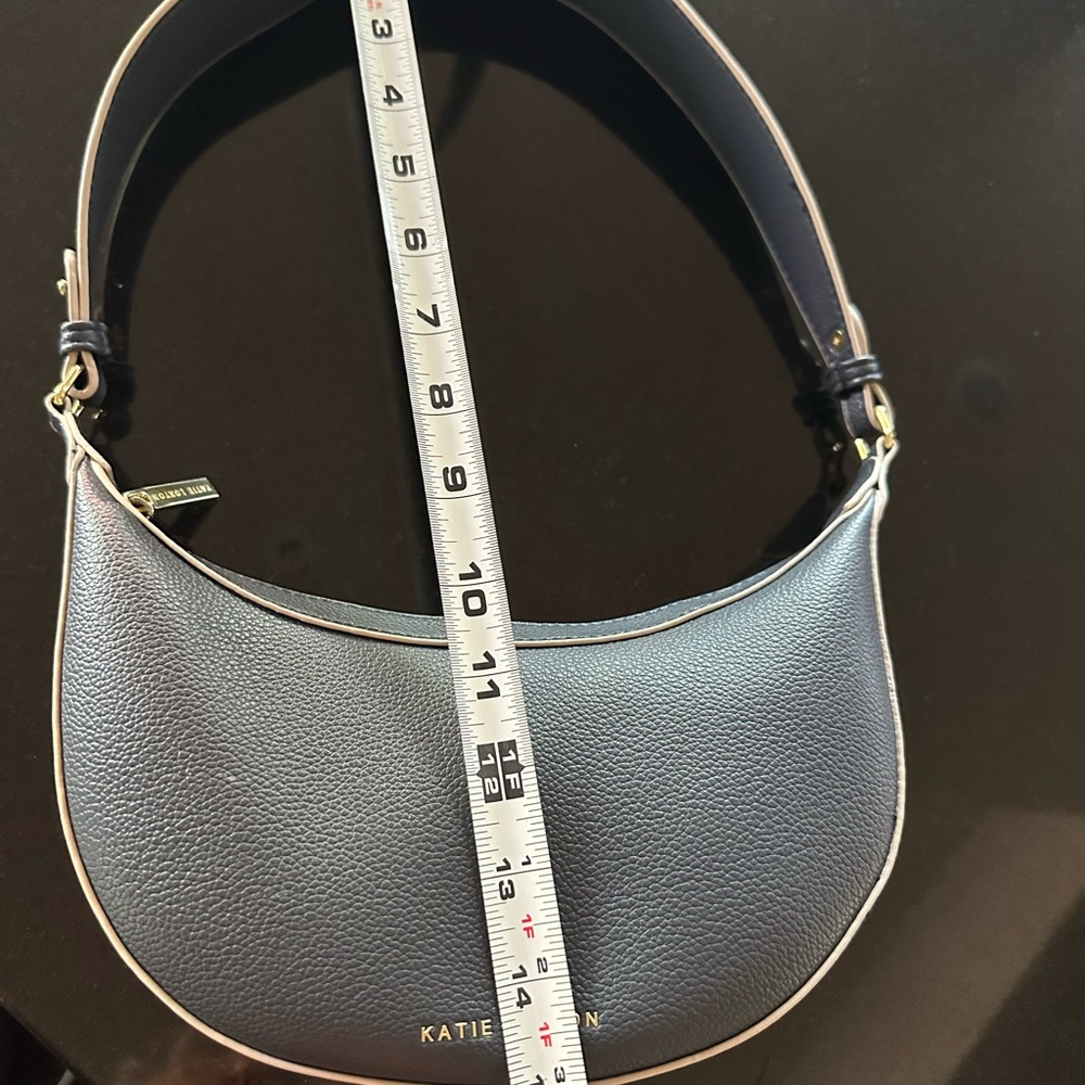 Black Crescent Shoulder Bag with Minimalist Design